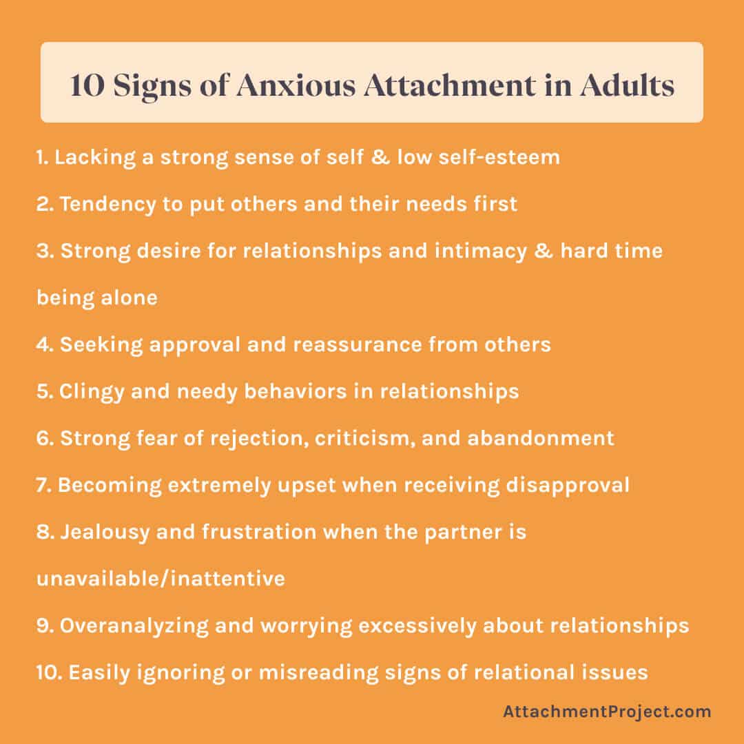 signs of attachment trauma in adults